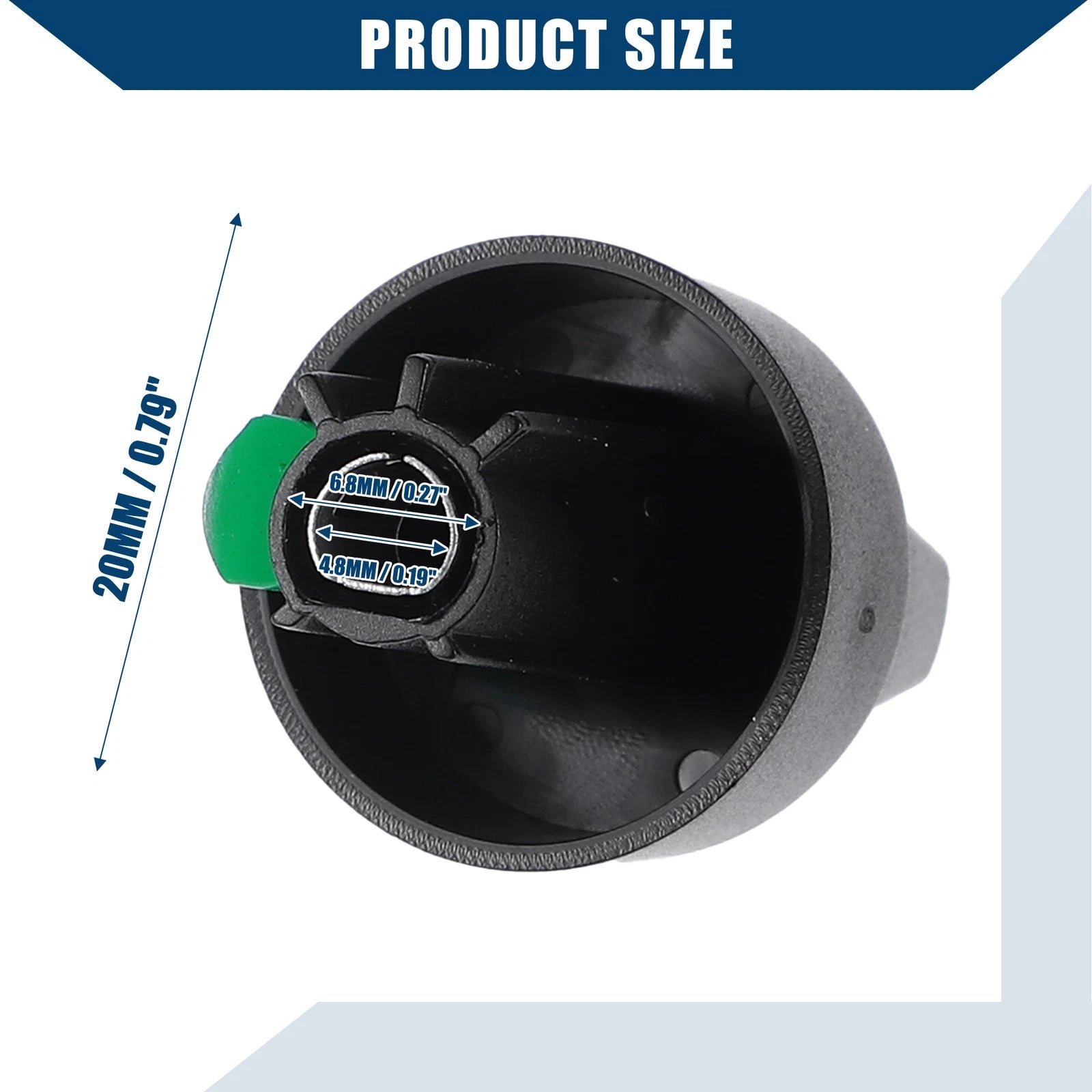 Air Conditioner Switch Knob for Ford E150 E250 (1993–1996) Plastic Black
