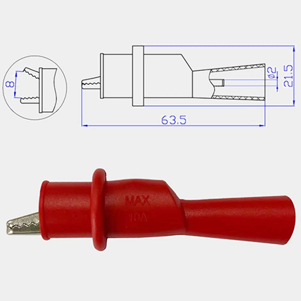 Crocodile Clips Test Kit Tool for Automotive Use (2mm Pinhole)