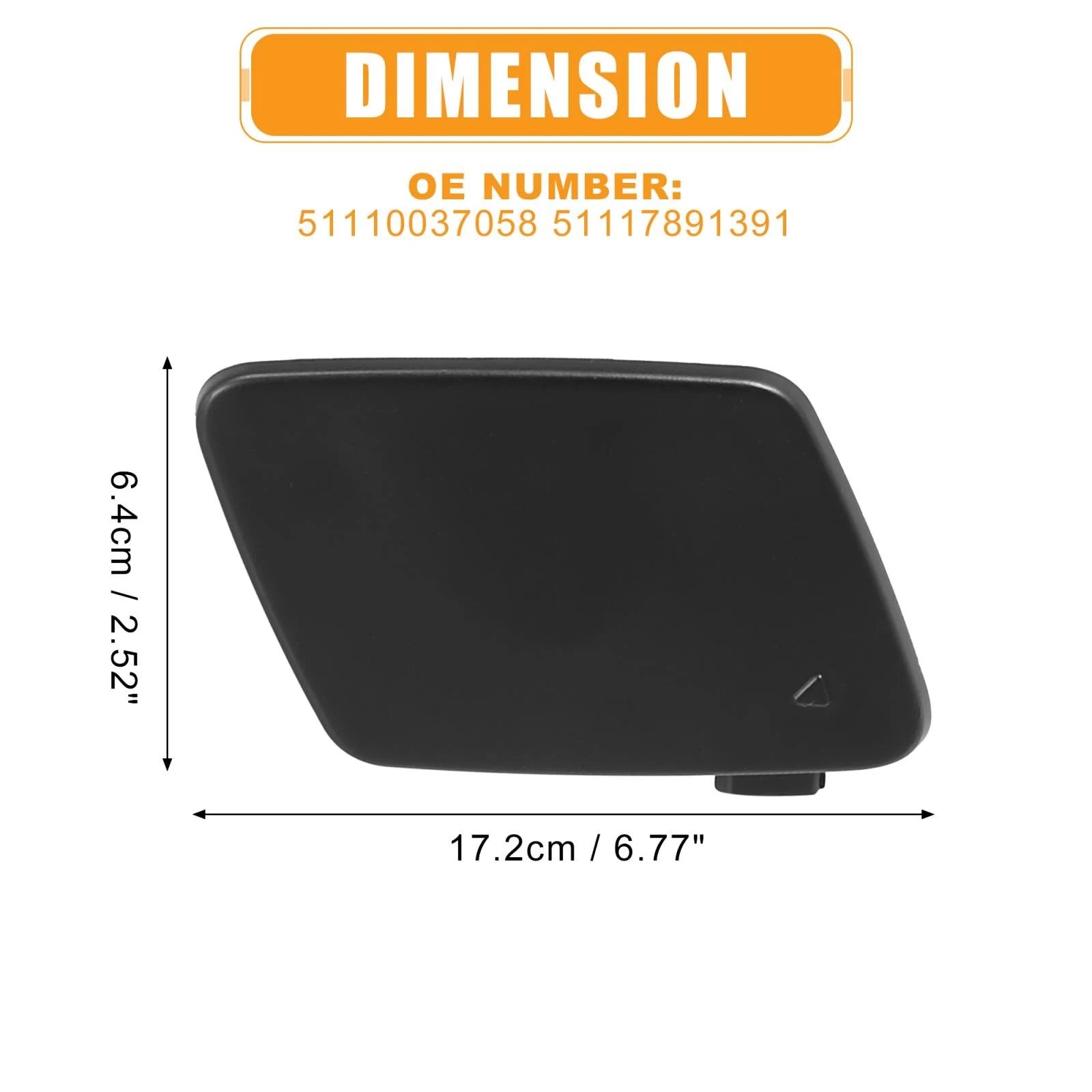 Front Bumper Tow Hook Cover for BMW 328i (2012–2015) 51117891391