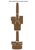 EVA Foam Faux Teak Deck Floor Mat for Cobalt 252 (2005)
