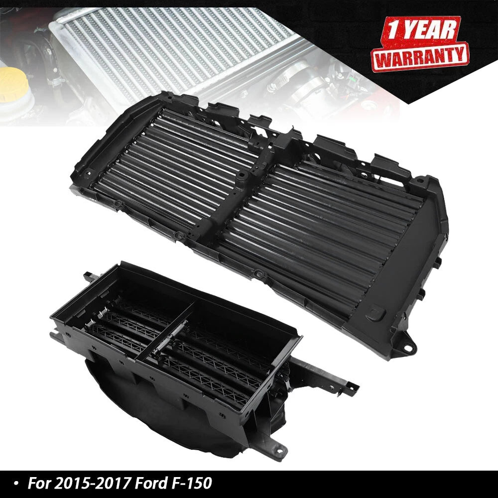 Upper and Lower Radiator Grille Air Shutter Assembly for Ford F-150 (2015–2017)