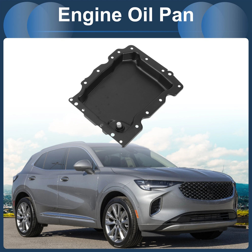 1 Pcs Engine Oil Pan No.12676340 for Buick Envision (2017–2020) Iron Black