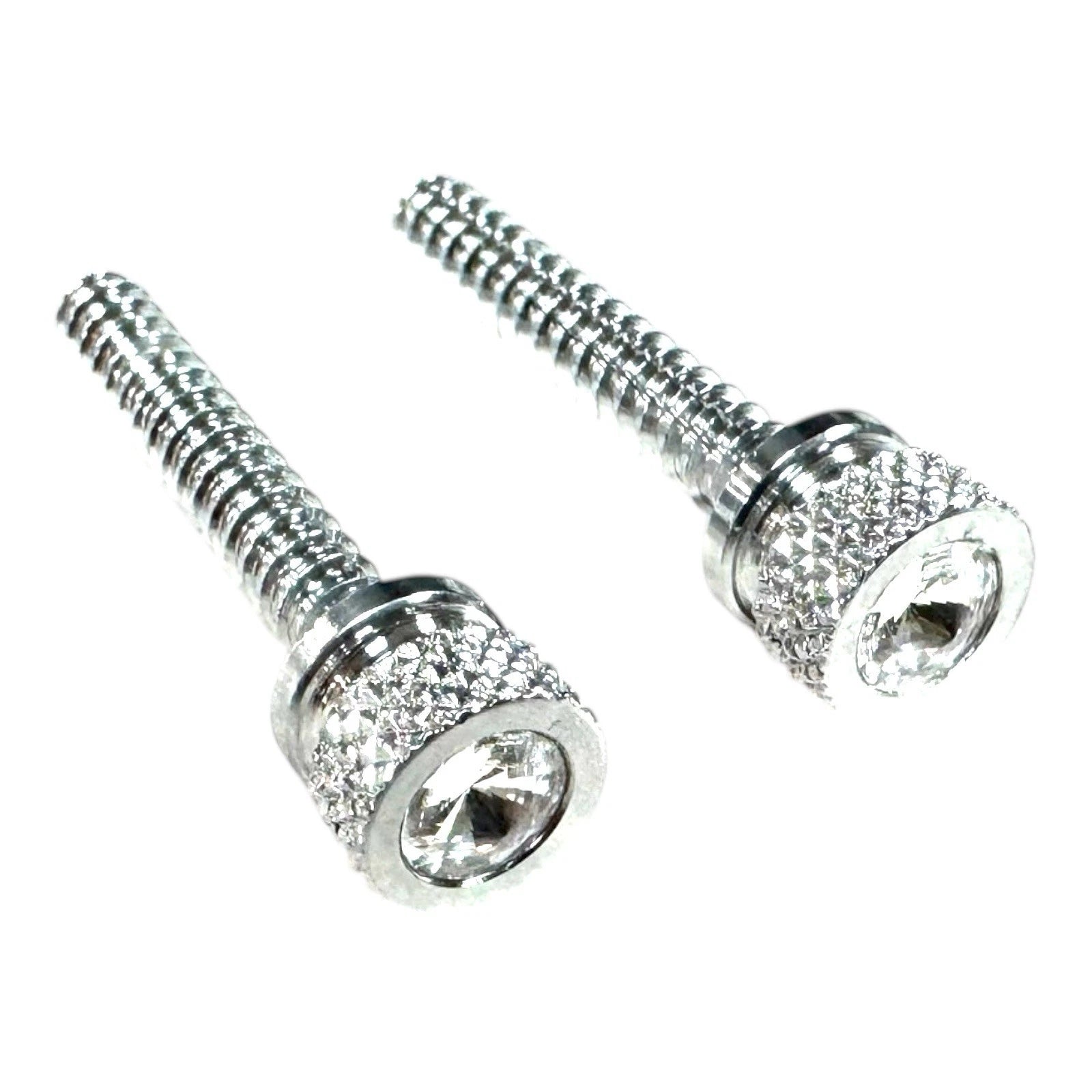 Chrome Metal Clear Jewel Crystal Long Dash Screws for Freightliner (2005–2015)