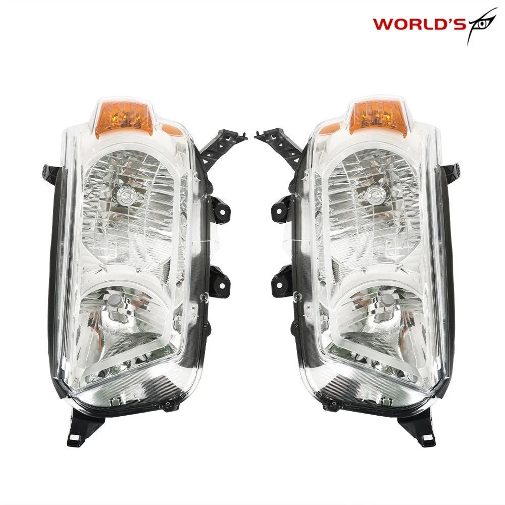 Set of 2 Headlight Headlamps for Toyota 4Runner (2010–2013) Chrome Halogen