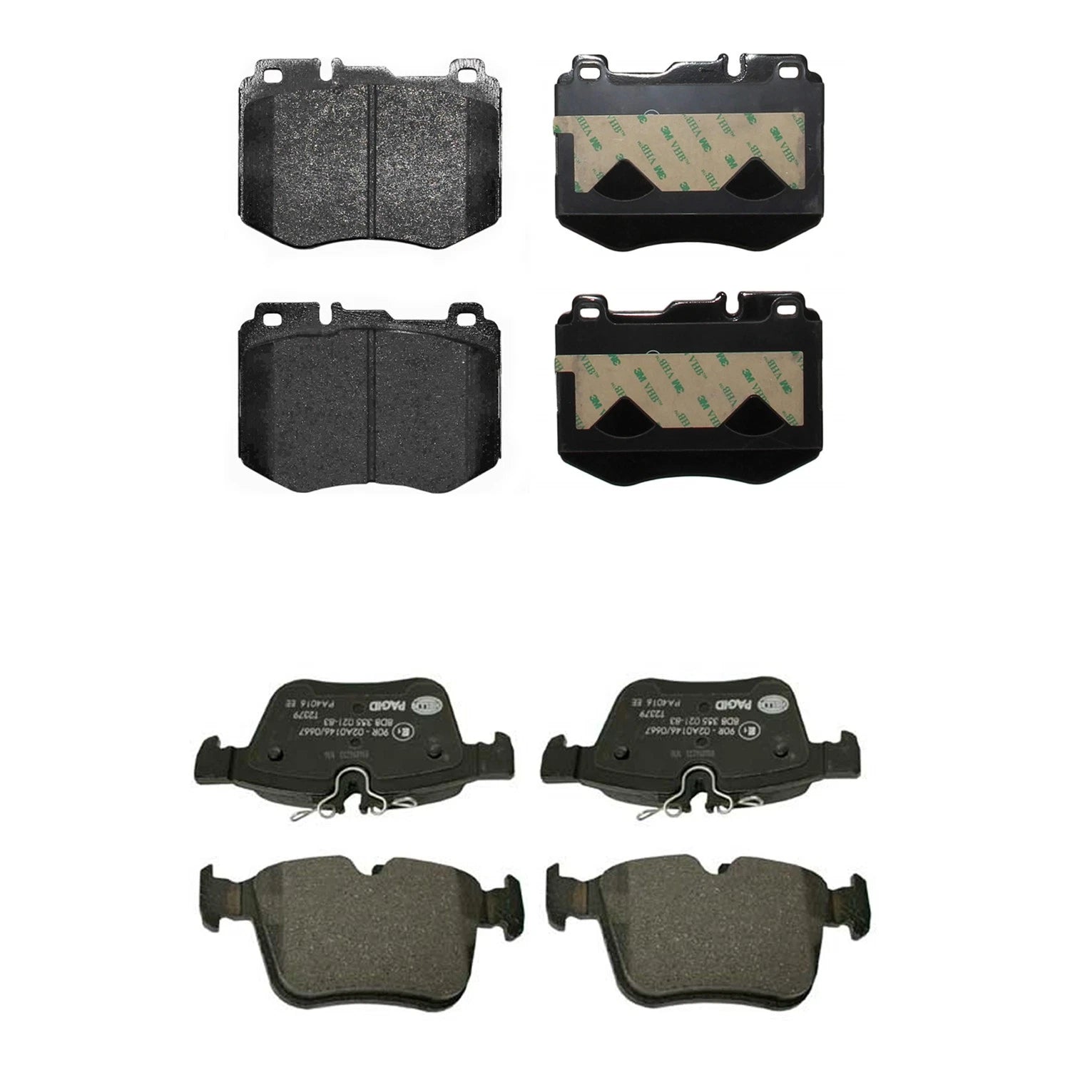 Set of 4 Hella Low-Met Disc Brake Pads for Mercedes W205 C300 (2015–2023)