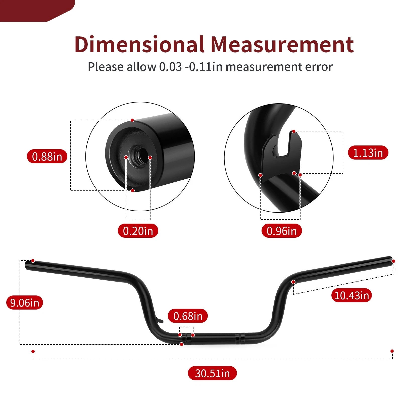 Handlebars for Honda Rincon 650 TRX650FGA TRX650FA (2003–2005) #53100-HN8-A30
