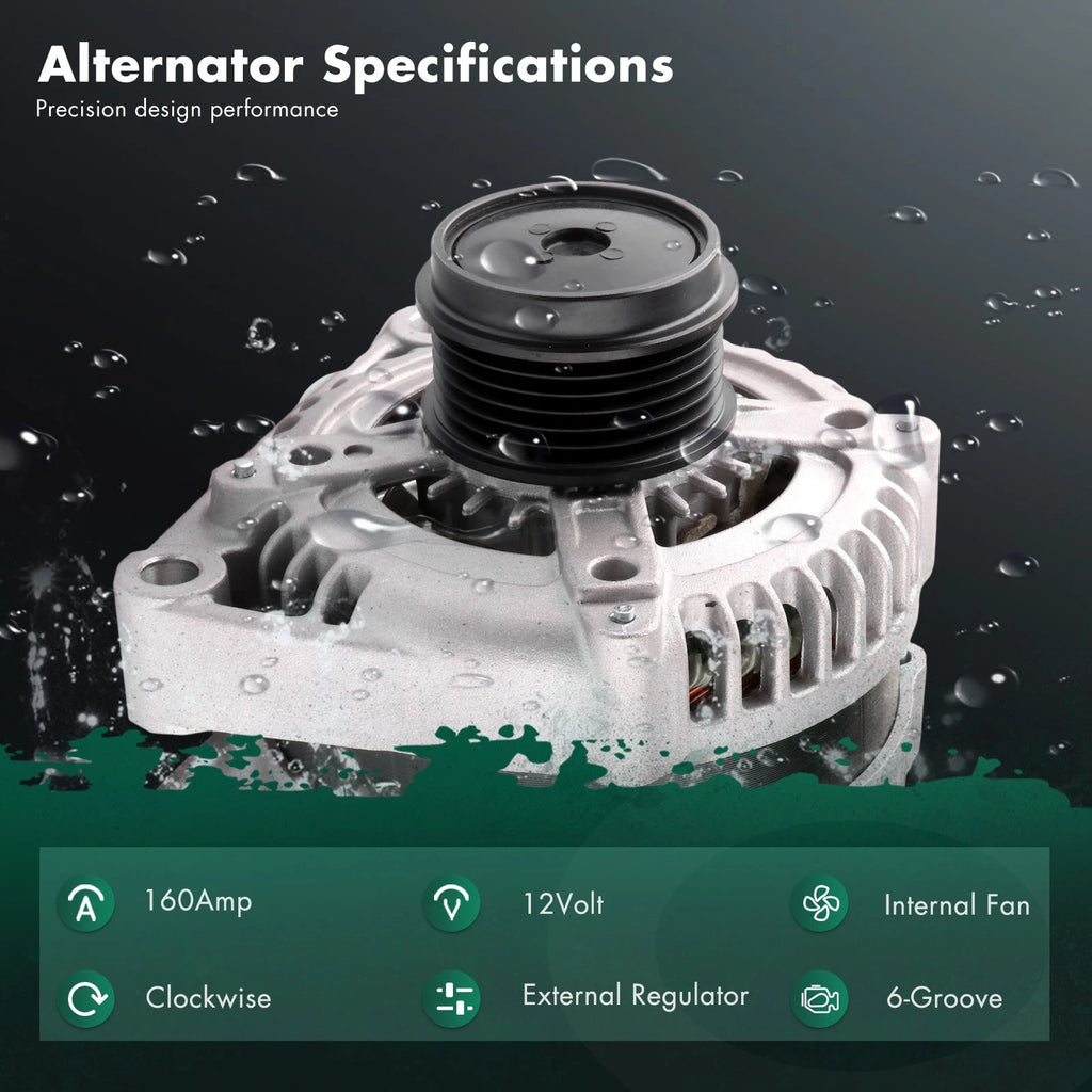 Alternator for Chrysler Town & Country 3.8L, Dodge Caravan 3.3L (2008–2016)