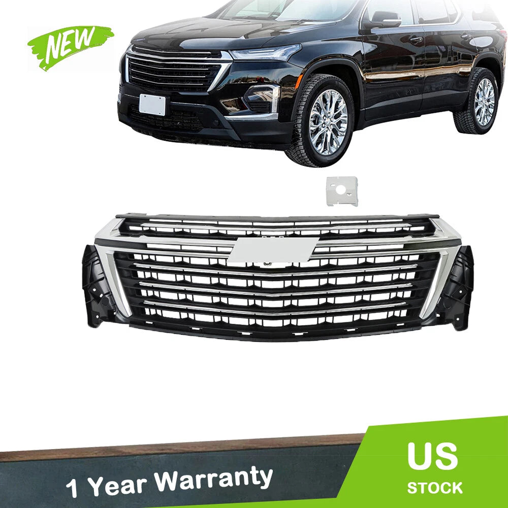 Front Upper Grille for Chevrolet Traverse (2022–2023) Chrome Surround