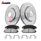 Set of 2 Front Drilled Brake Rotors & Ceramic Pads for Dodge Charger Challenger (2006–2023)
