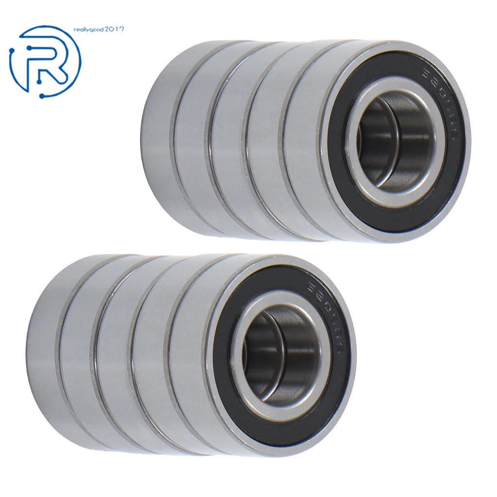 Set of 10 Ball Bearings for Various Applications (25×52×15mm)