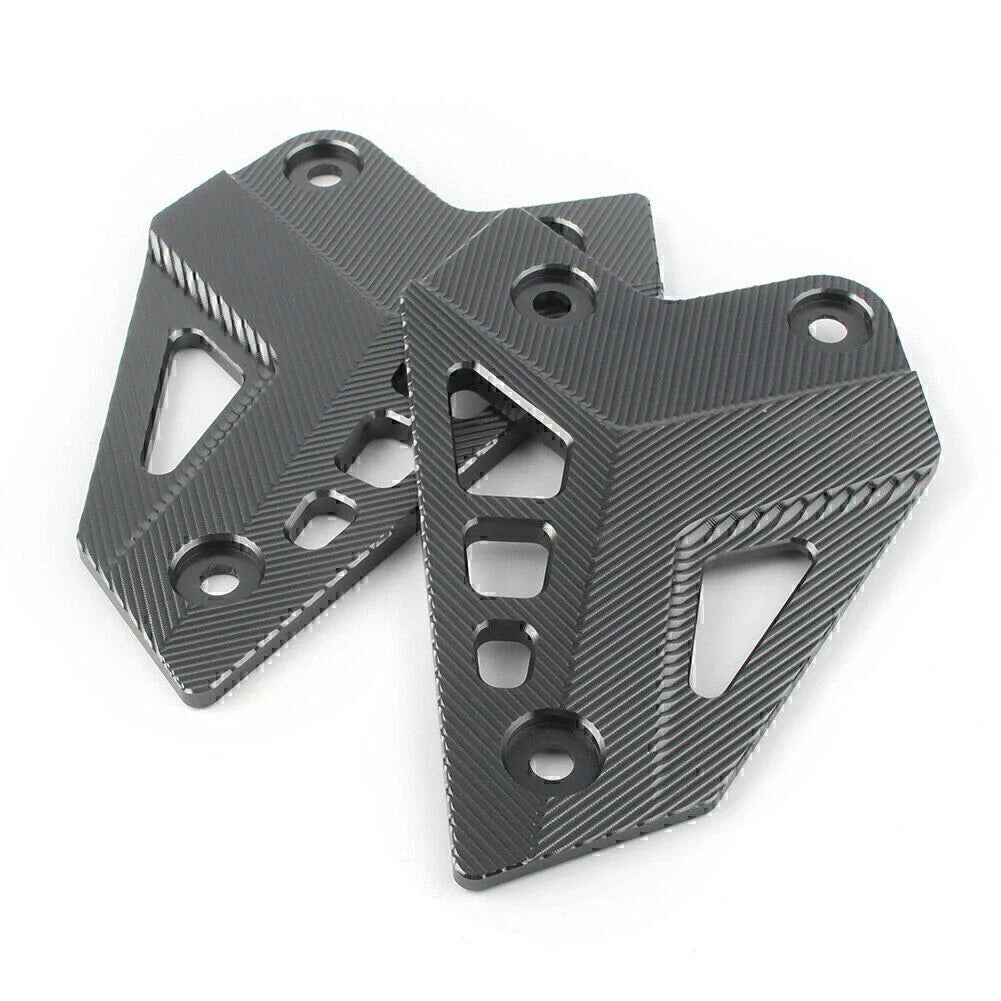 CNC Gray Rear Foot Peg Heel Guard Covers for Kawasaki Z900 (2017-2019)
