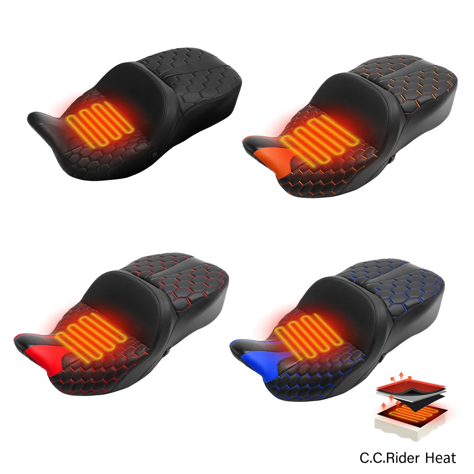 Heated Hammock Seat for Harley Touring Road Glide (2009–2023)