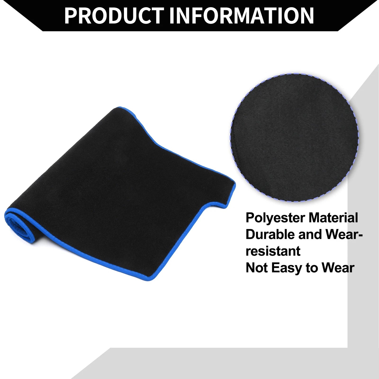 Dashboard Cover Mat for Mazda CX-5 (2016–2024) Black Blue
