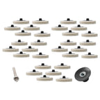Set of 30 Wool Polishing Buffing Pads for Automotive Detailing (2 Inch)