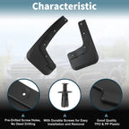 Mud Flaps Kit for Ford Ranger (2024–2025) Splash Guards No-Drill