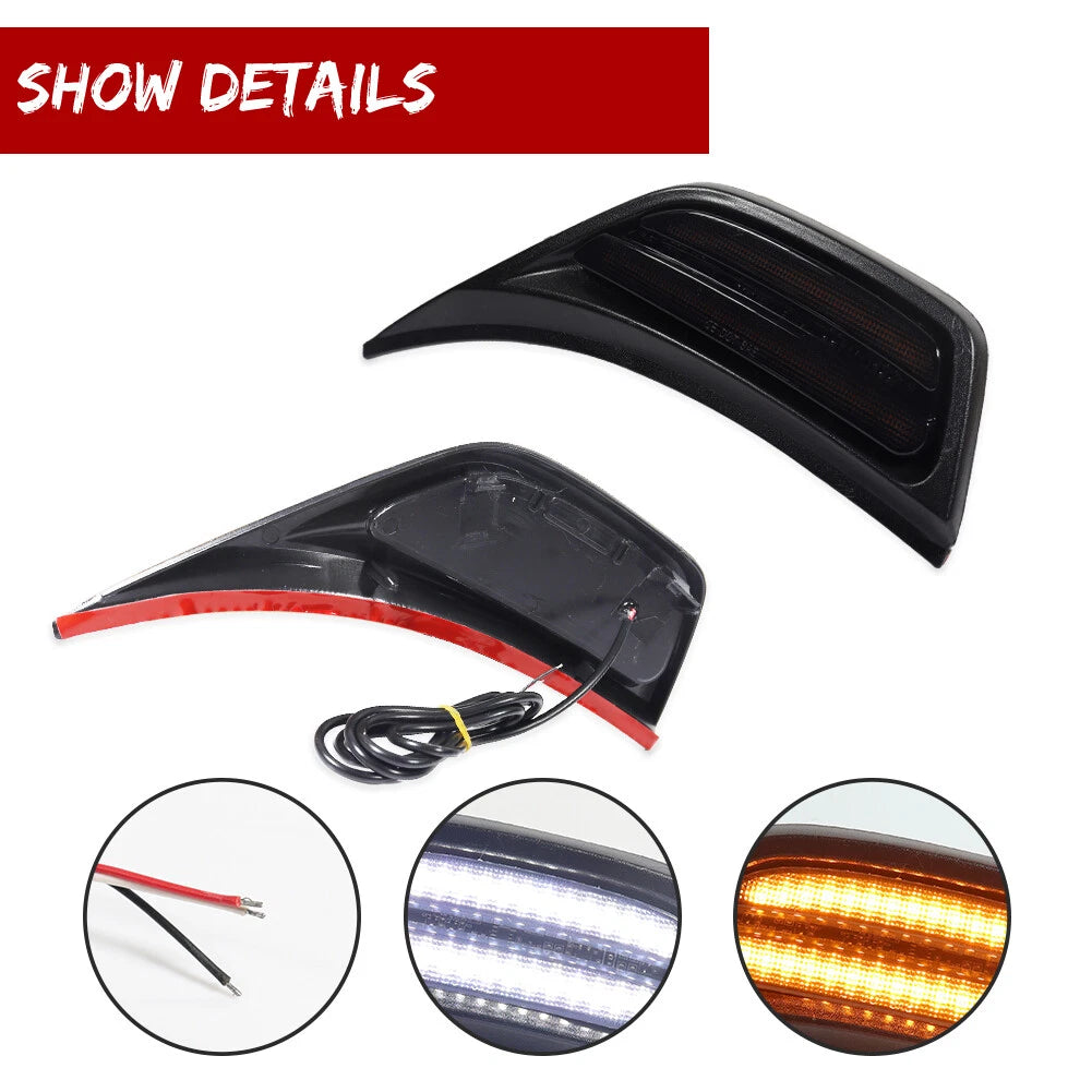 Switchback LED Side Marker Lights for Jeep Wrangler JL (2018–Present)