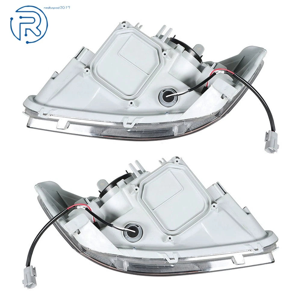 Set of 2 Halogen Headlights for Toyota Yaris (2007-2012) Black