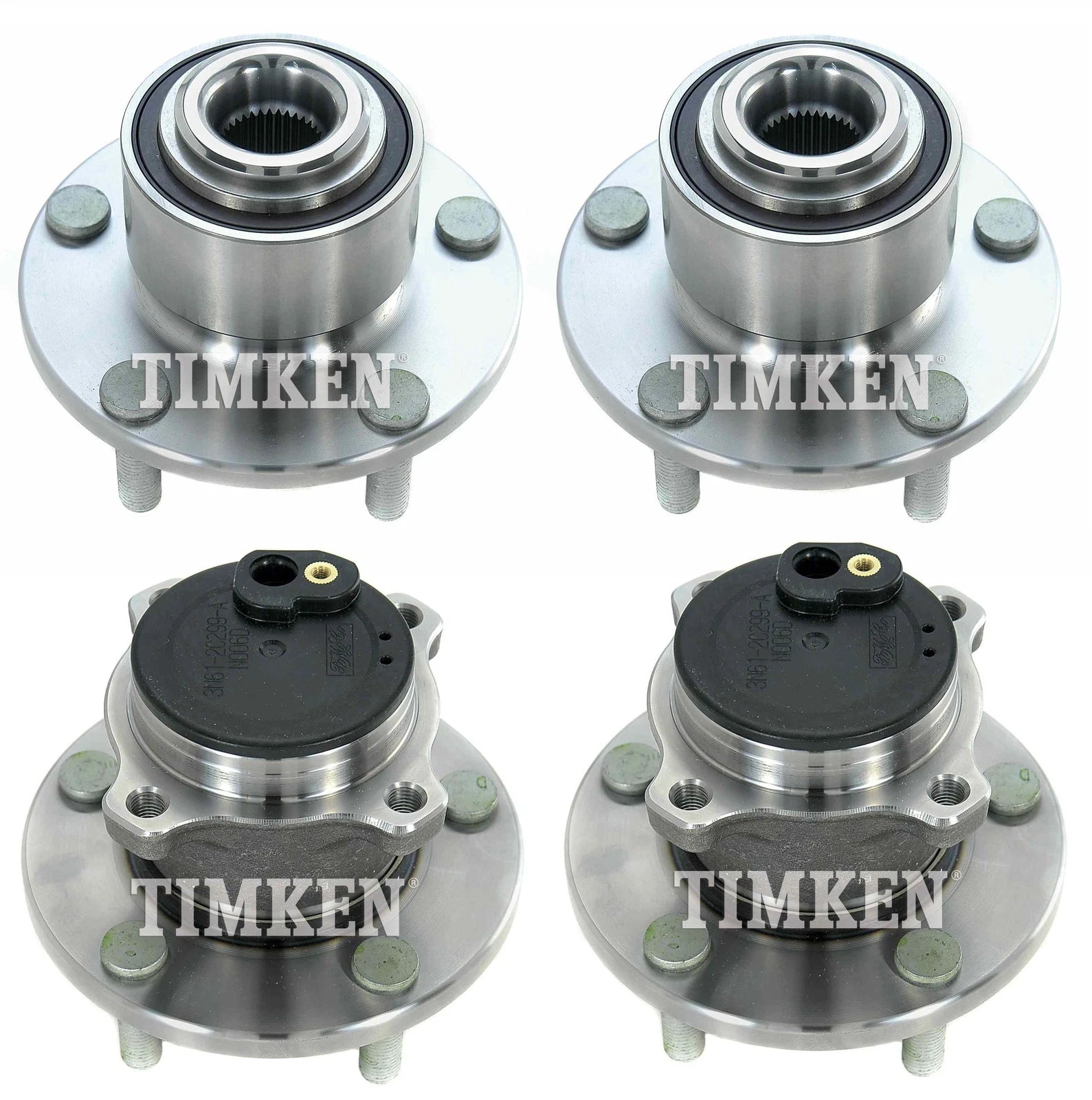 Front and Rear Wheel Bearing & Hub Assembly Kit for Mazda 3 (2004–2013)
