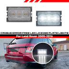 2X White LED License Plate Light for Land Rover LR2/LR3/LR4/RRS (2007–2016)