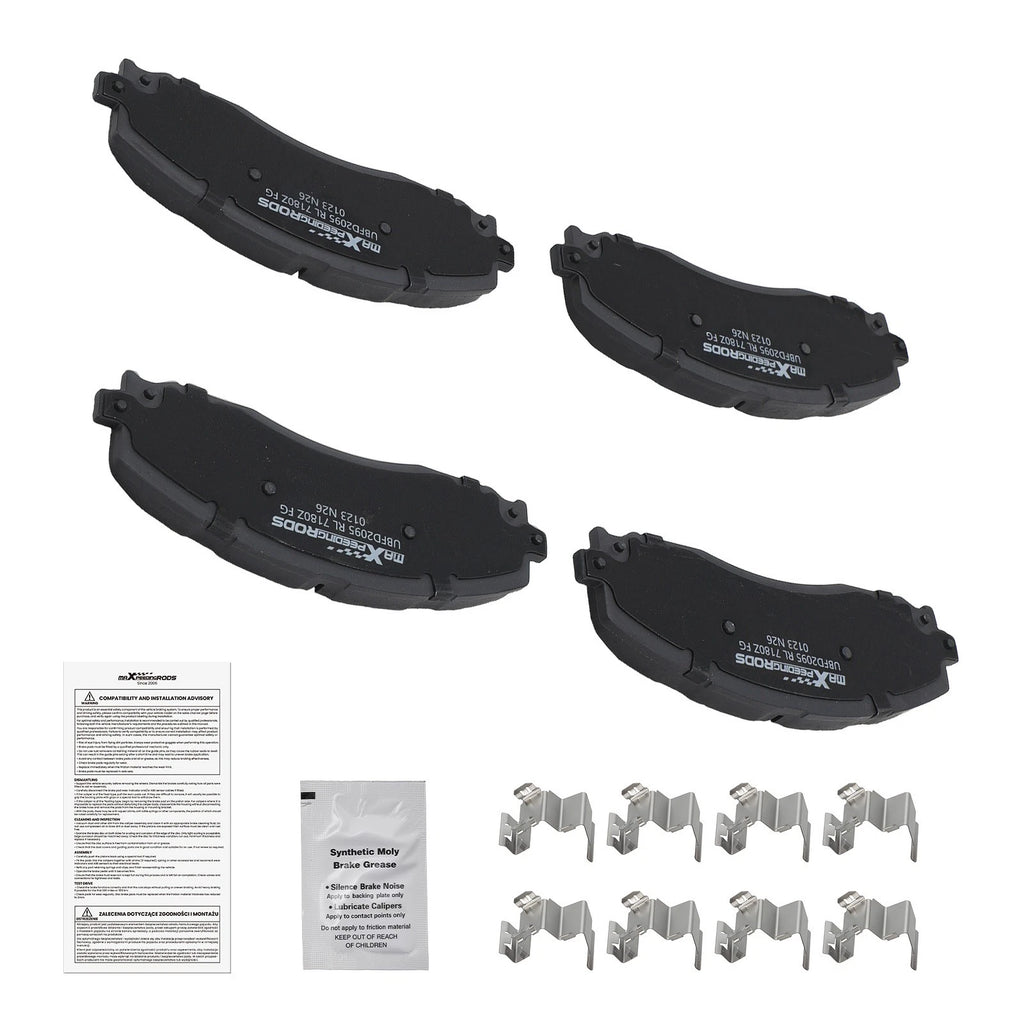 Rear Ceramic Brake Pads Kit for Ford F-250 F-350 F-450 Super Duty (2013–2016)
