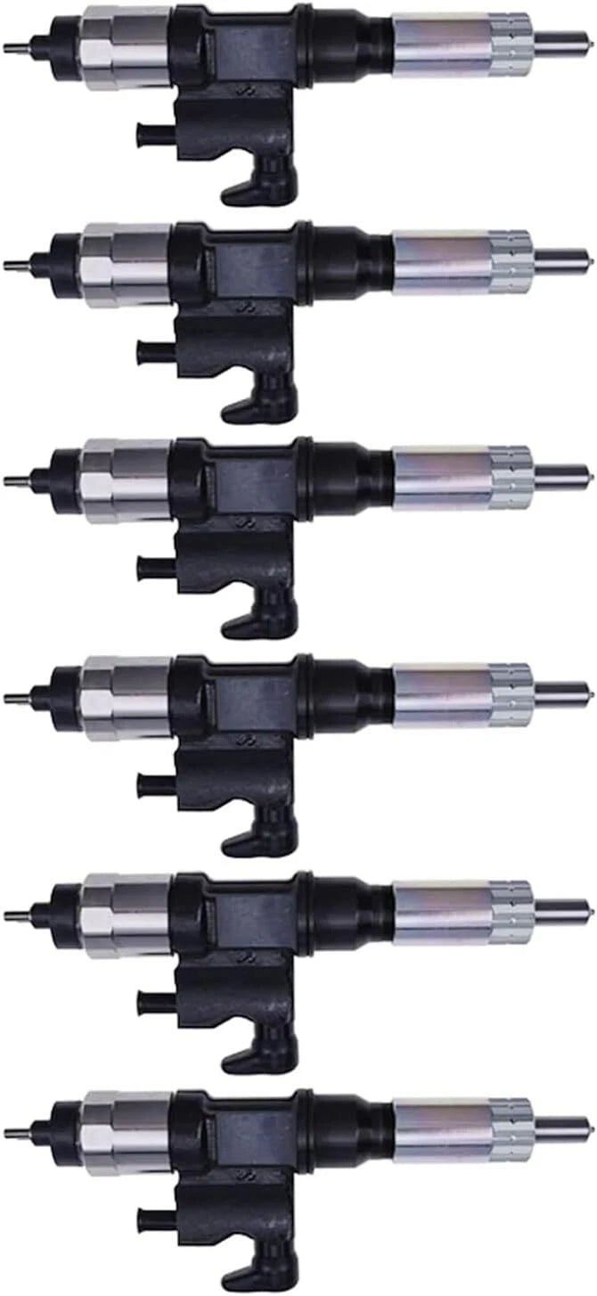 Set of 6 Fuel Injectors for Isuzu NPR NPR-HD 5.2L (2001–2007) 8-97329703-1 095000-547