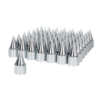 Chrome Spike Lug Nut Covers 33mm Thread-On for Universal Fit (60-Pack)