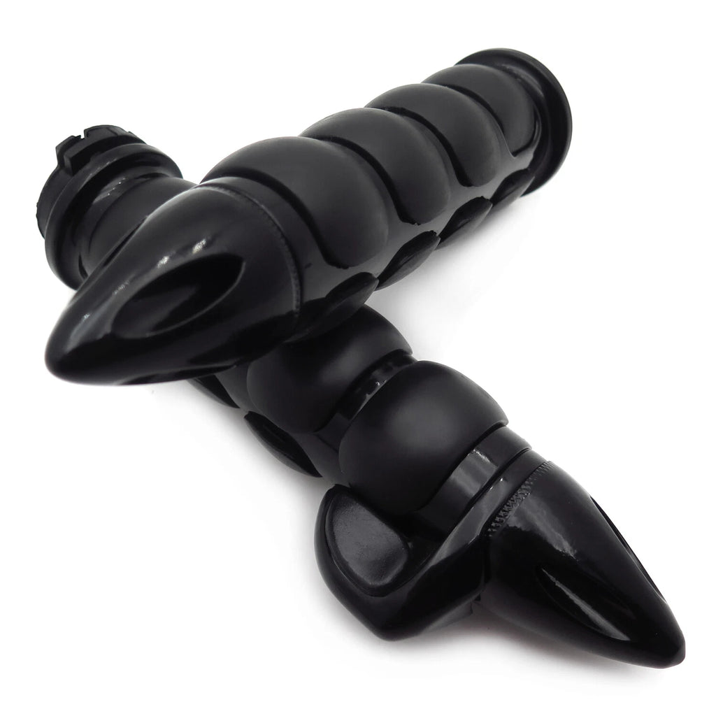 2X Black 22mm Custom Bullet Handlebar Grips Rubber for Honda