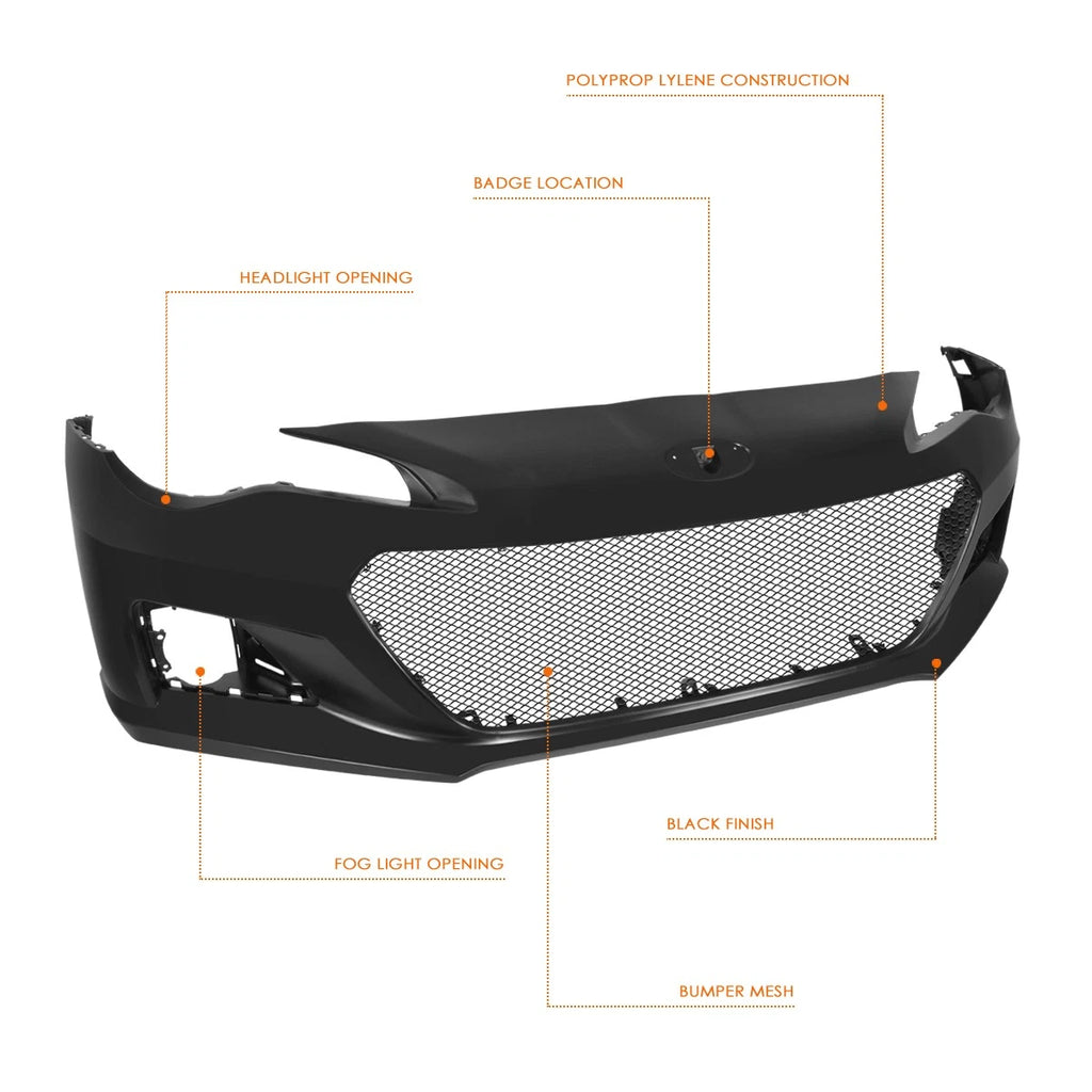 Diamond Meshed Front Bumper for Scion FR-S/Subaru BRZ (2013–2016)