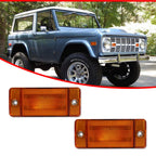 2X Amber Lens Front Side Marker Lights for Ford Bronco F-Series (1970–1977)