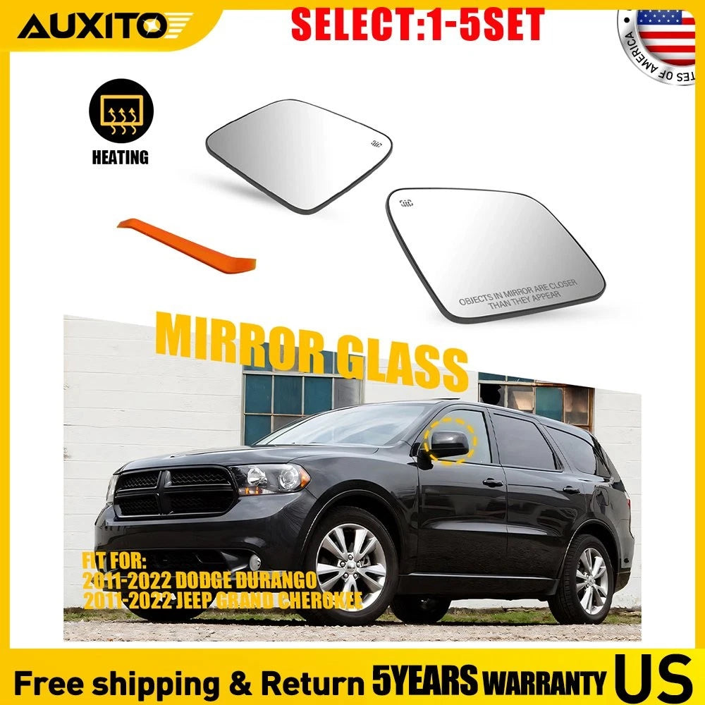 Heated Side View Mirror Glass for Dodge Durango Jeep Grand Cherokee (2011–2022)