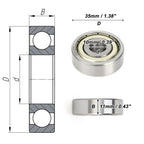 Deep Groove Ball Bearing 6300ZZ for Scooter Skateboard (10x35x11mm)