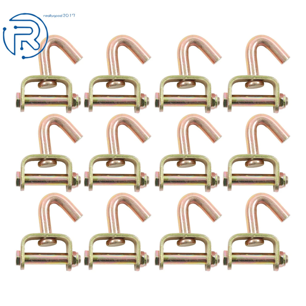 12 Pack 2 Inch Swivel J Tow Hooks for Car Hauler (Fits )