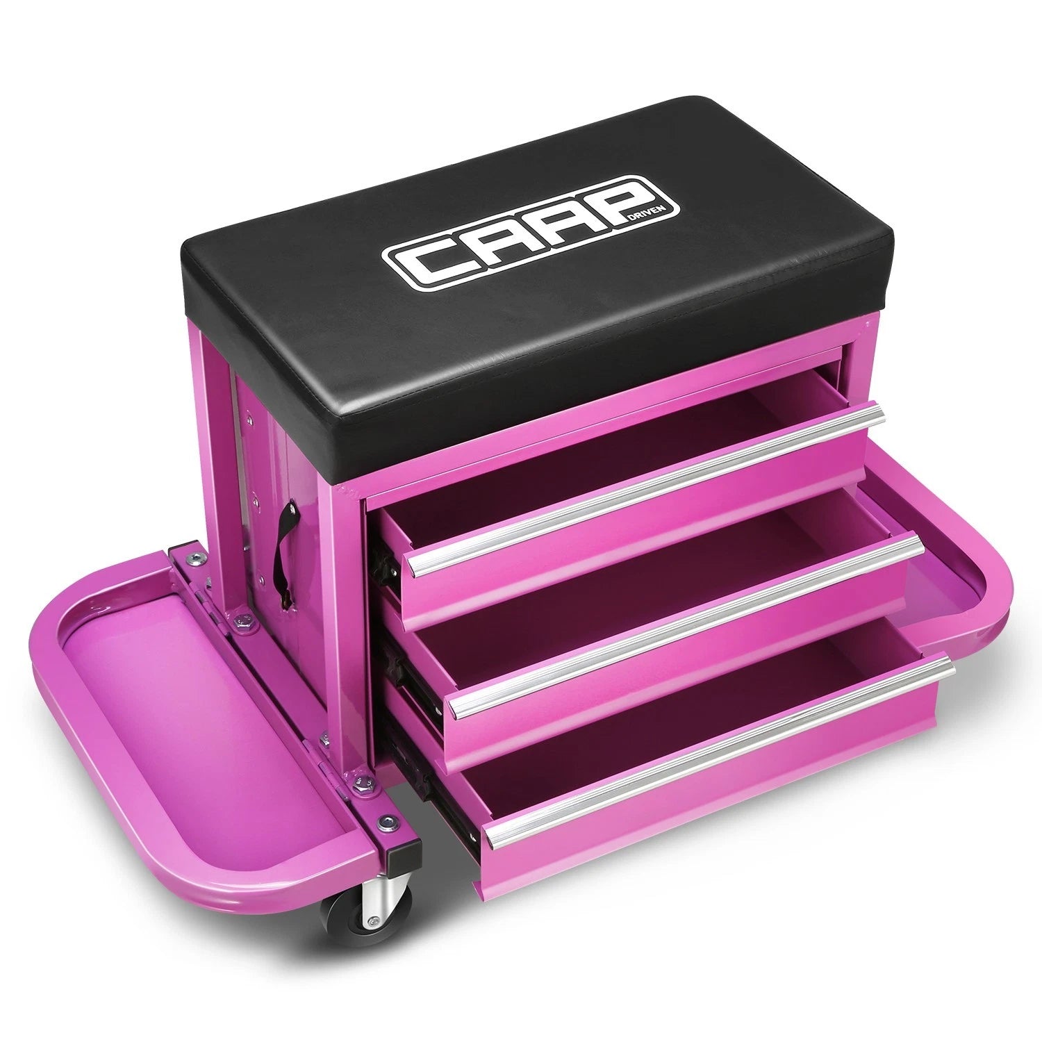 2X Adjustable Rolling Mechanics Tool Seat for Universal Use (350lbs Capacity)