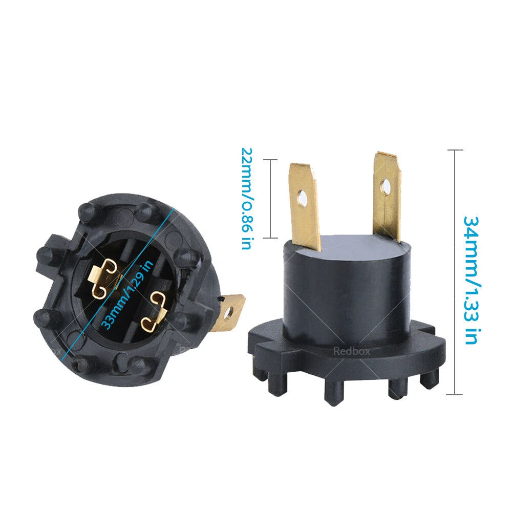 2X Headlight Socket Bulb Holder Adapter for Mazda 2 3 (2003–2014)
