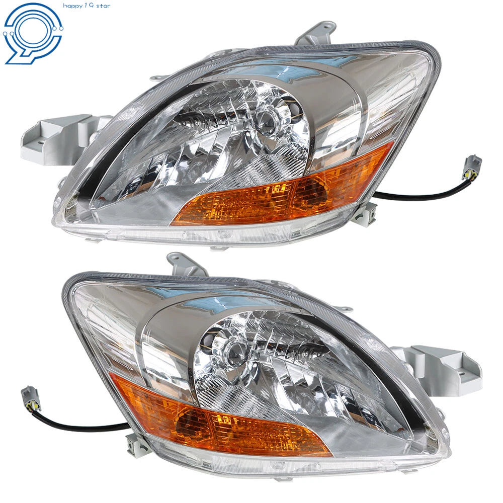 Set of 2 Halogen Headlights for Toyota Yaris Sedan (2007–2011)
