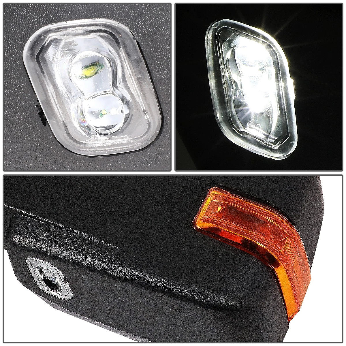 2X Powered Heated LED Turn Signal Towing Mirrors for Ford F150 (2004–2014)