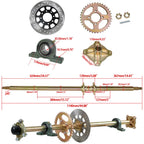44" Rear Live Axle Wheel Hub Complete Kit for Go Kart Golf Cart ATV