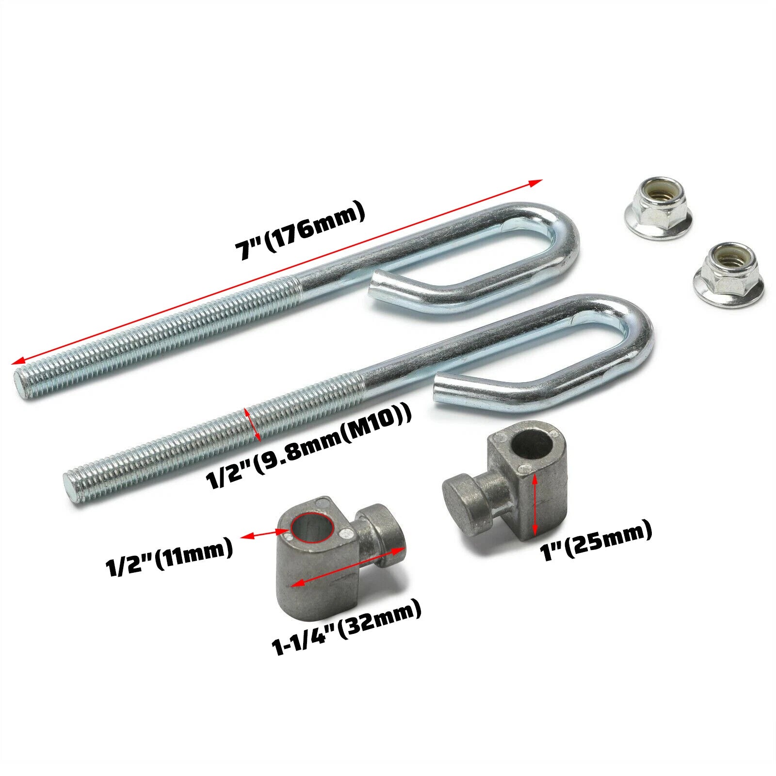 2 Deck Lift Bolt Nut Trunnion for John Deere S130 S140 S160 S170 S180 S220 S240 (2015–2023)