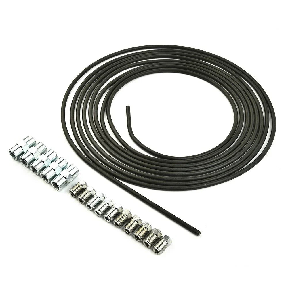 Brake Line 4.75mm Steel with 10 Screws & 5 Connectors for Vehicle