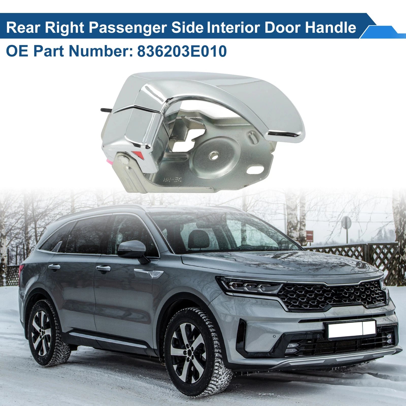 Rear Right Passenger Side Interior Door Handle for Kia Sorento (2011–2016) No. 836203E010