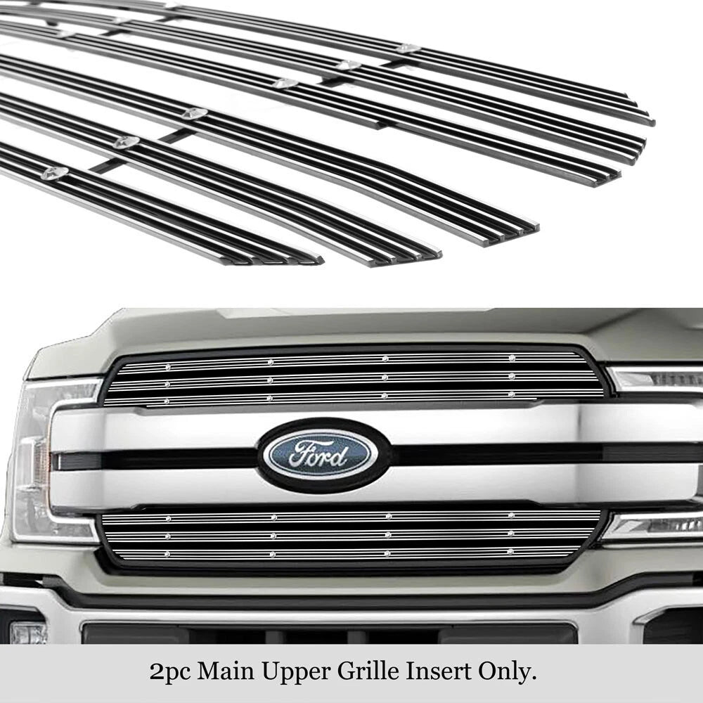 Chrome Wide Rivet Billet Grill for Ford F-150 (2018-2020)