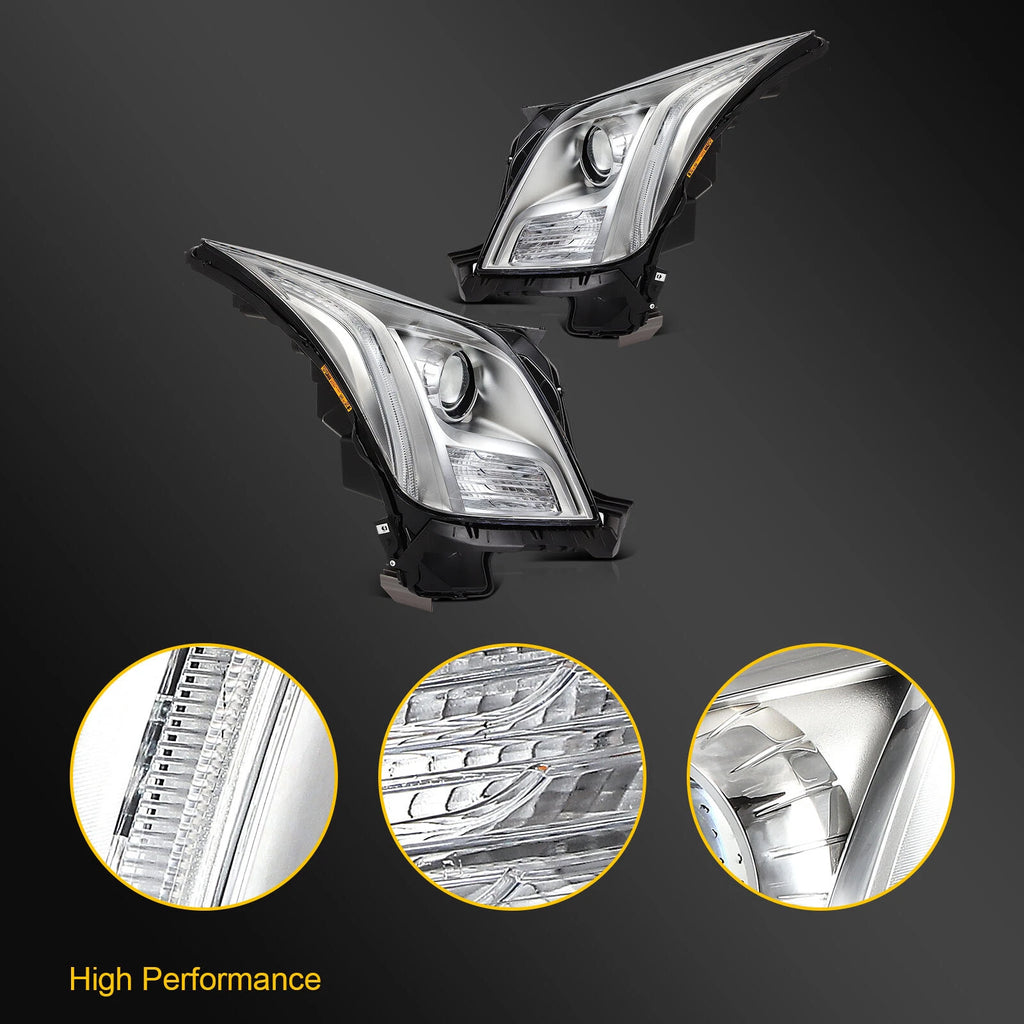 Set of 2 HID Xenon Headlights for Cadillac XTS (2013–2017)