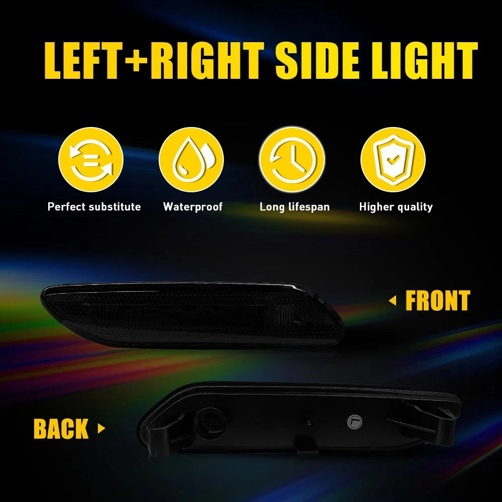Smoked Front Side Marker Light Cover for MINI Cooper R60 Countryman (2011-2016)