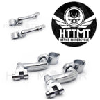 Chrome Footrest Foot Peg Mounting Kits for Harley-Davidson (w/1 1/4" Bars)