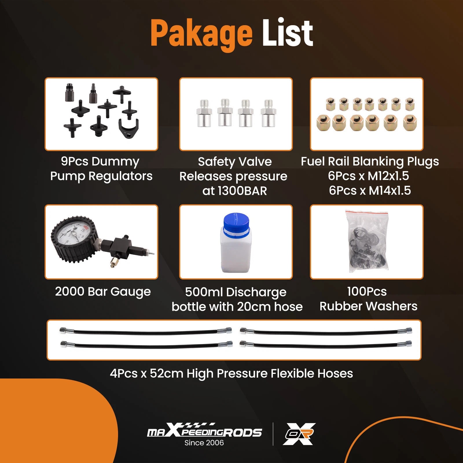 Common Rail High Pressure Testing Kit for Diesel Engines (2000BAR)