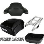 Matt Black Trunk Pad Mount Rack for Harley Touring (2014–2023)