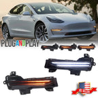 Double-row LED Turn Signal Lights for Tesla Model 3, Model Y