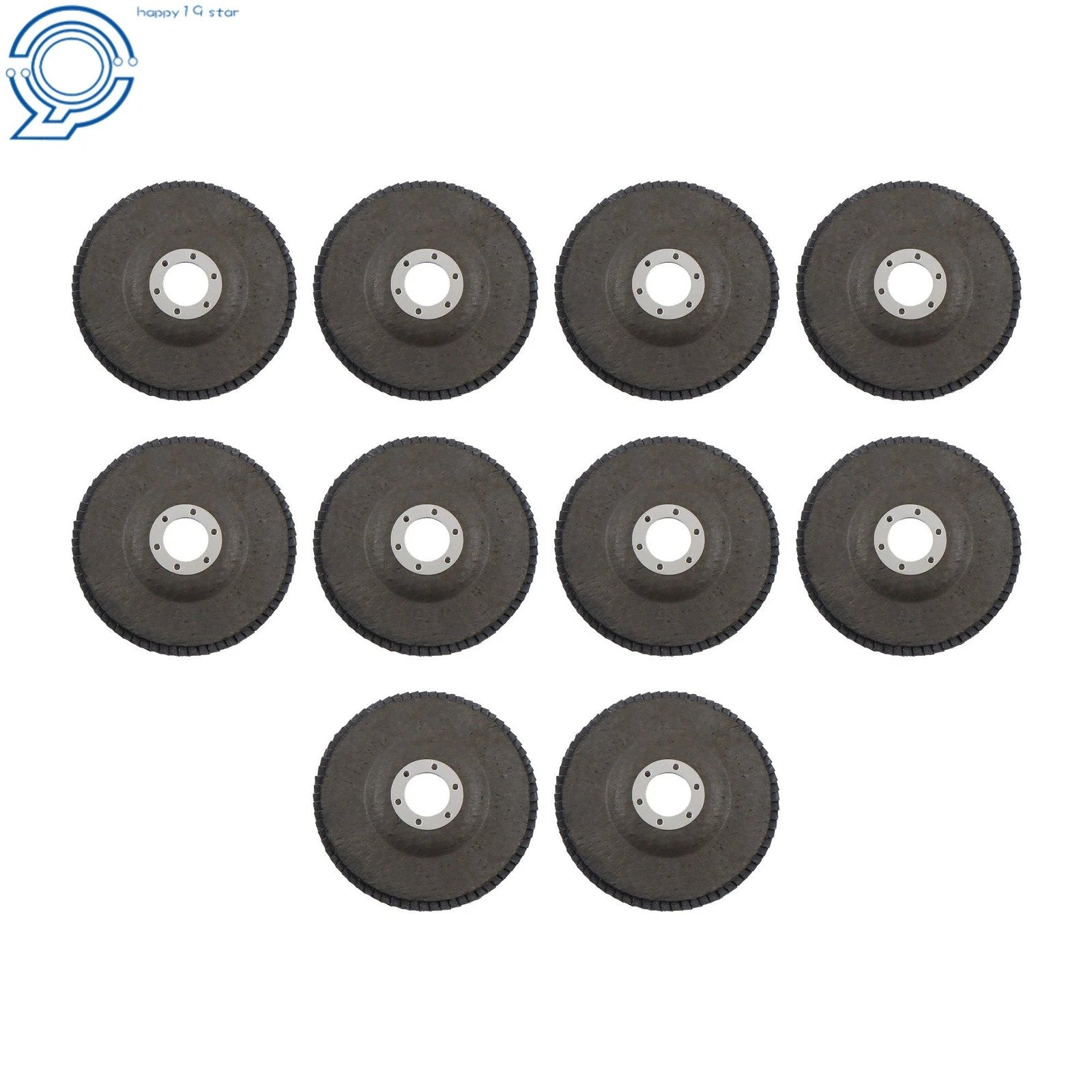 10 Pack 80 Grit Aluminum Oxide Flap Disc Grinding Wheels 4.5" x 7/8" T27