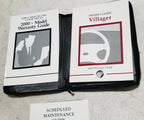 Owners Manual for Mercury Villager (2000) - Ford OEM with Case