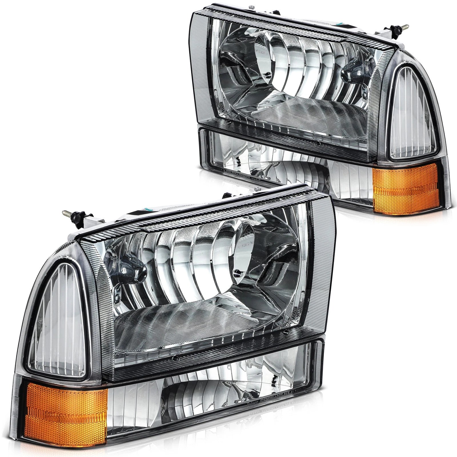 2X Headlights for Ford F-250 F-350 F-450 F-550 Excursion (2000–2004)